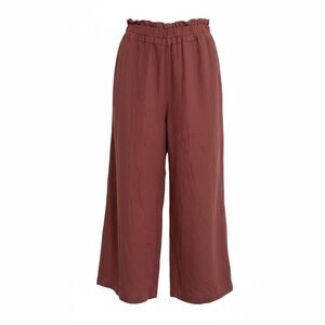Vanilla Star Wide Leg Paperbag Waist Pants in Brick